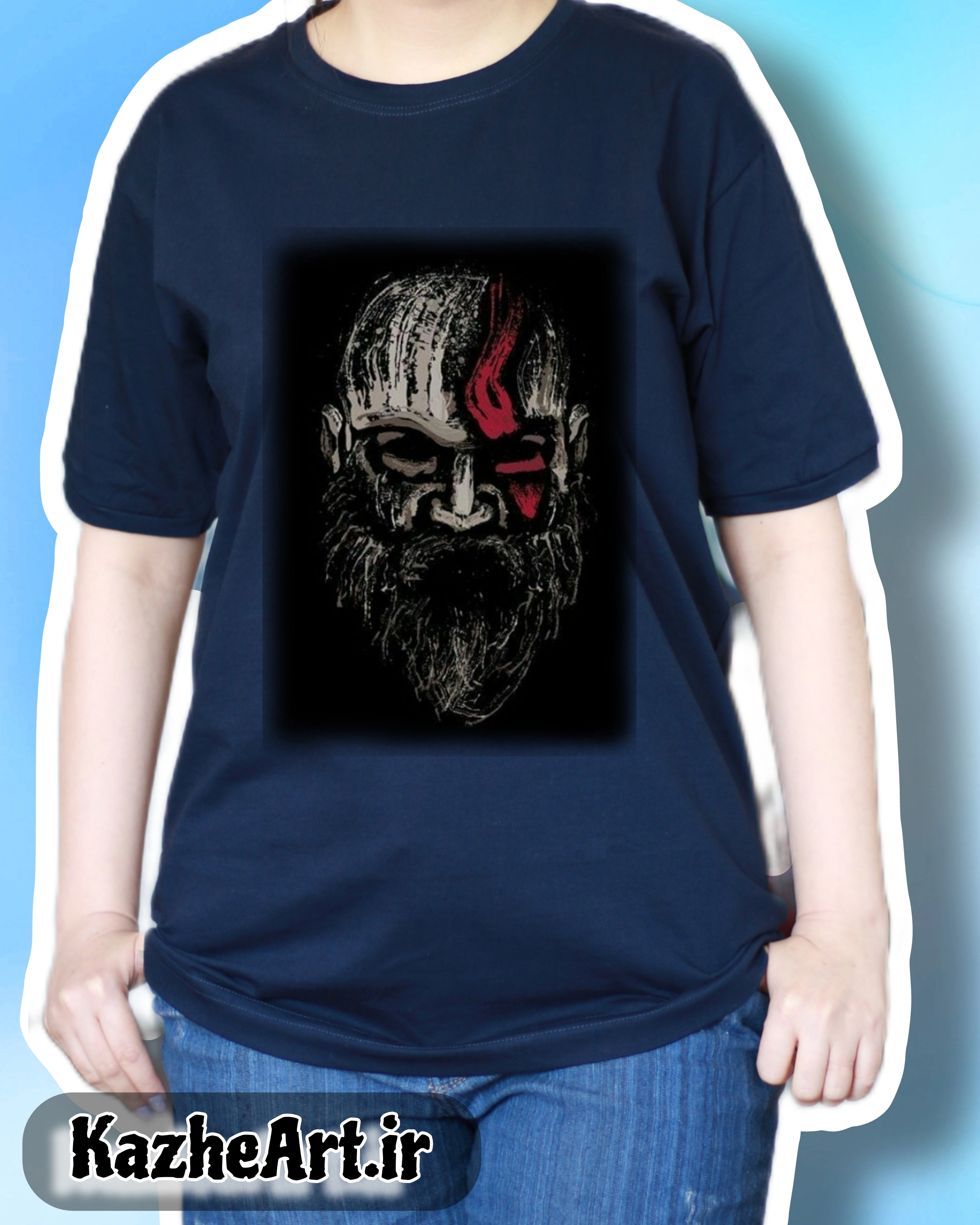 تیشرت چاپی  طرح بازی گیم خدای جنگ  God Of War ۰۰۲ ۳