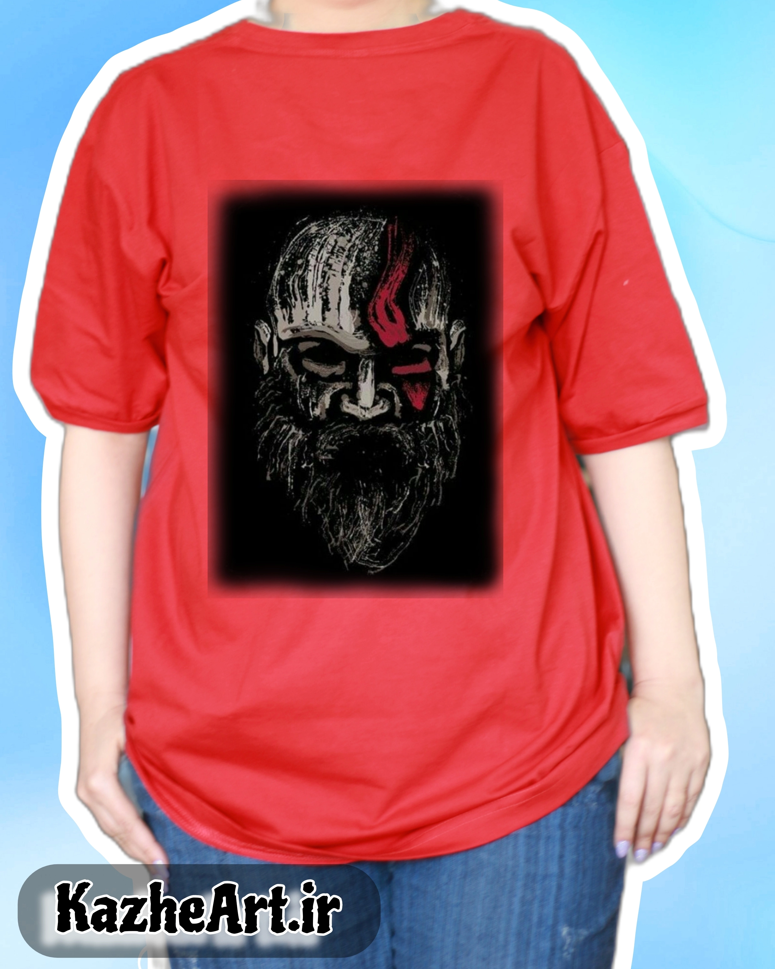 تیشرت چاپی  طرح بازی گیم خدای جنگ  God Of War ۰۰۲ ۶