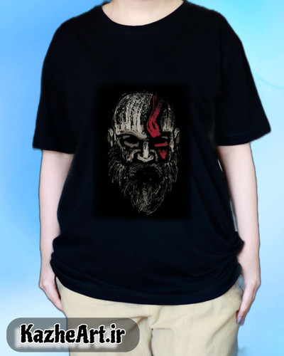 تیشرت چاپی طرح بازی گیم خدای جنگ God Of War ۰۰۲ ۱
