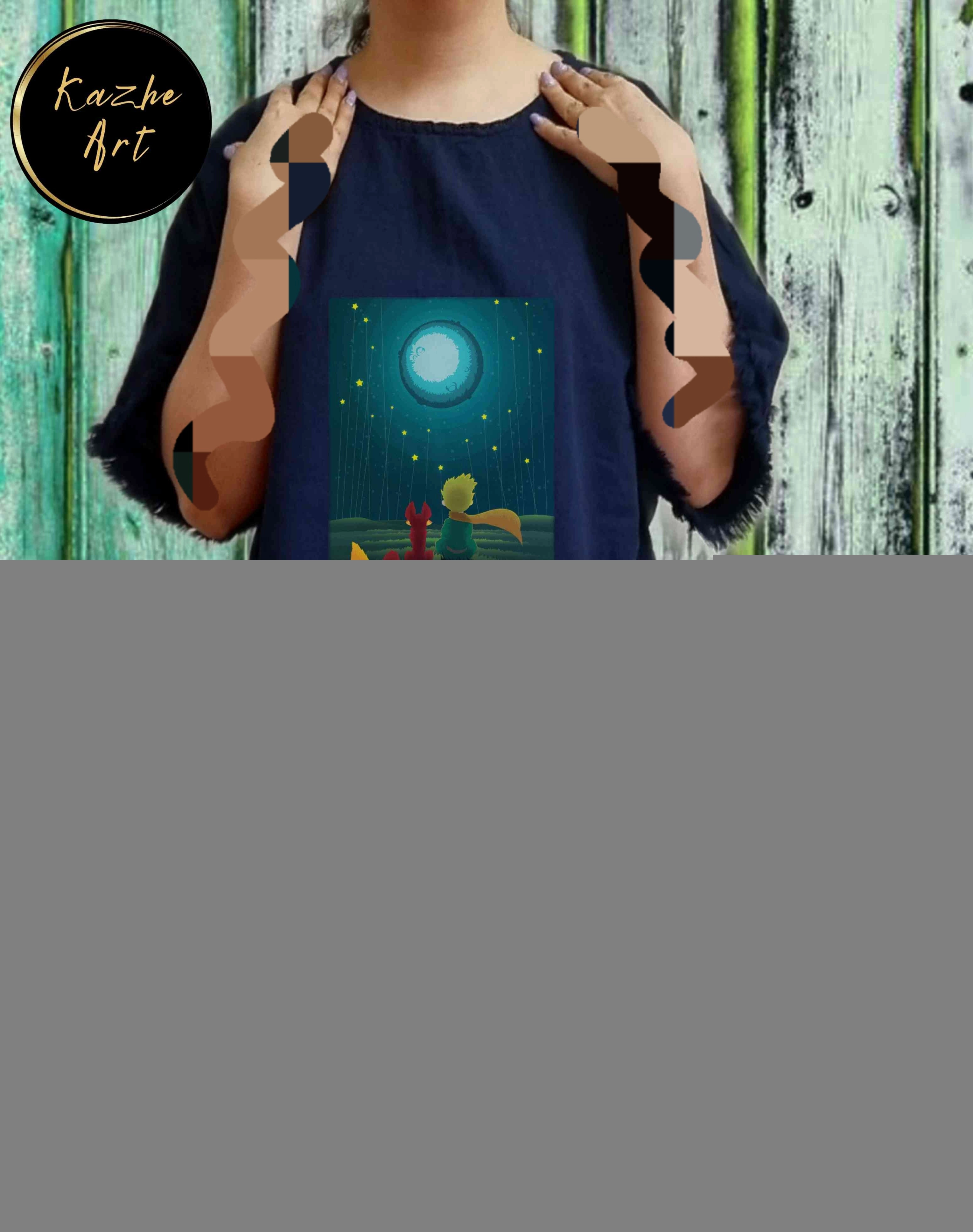 مانتو  زنانه طرح نقاشی شازده کوچولو