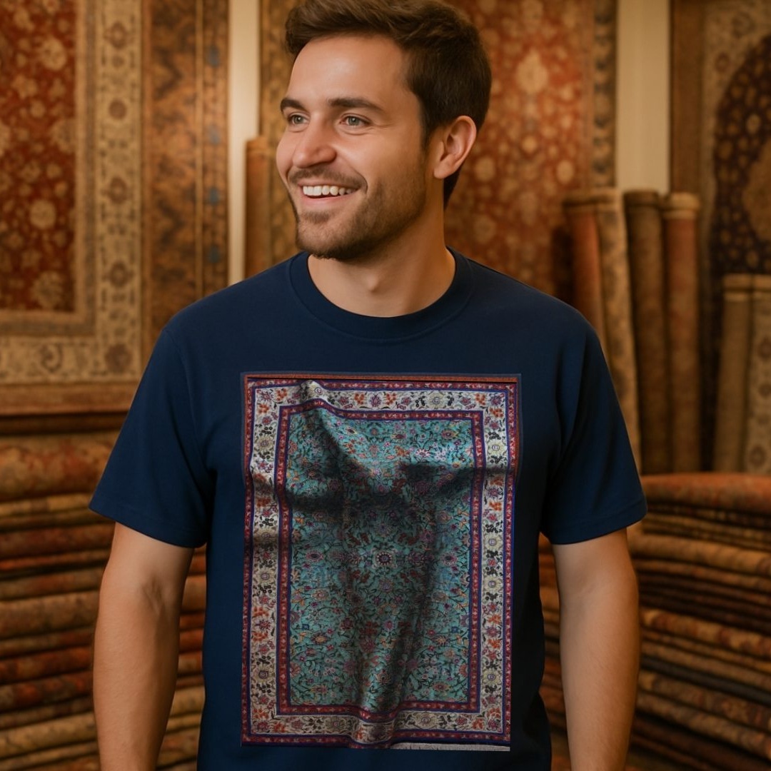 تیشرت لانگ طرح فرش