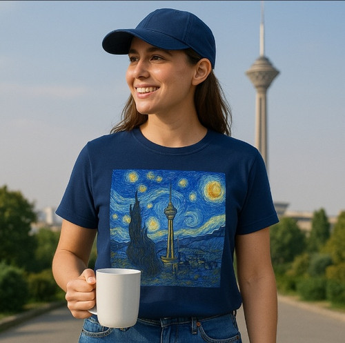 تی شرت دخترانه شب های پر ستاره تهران