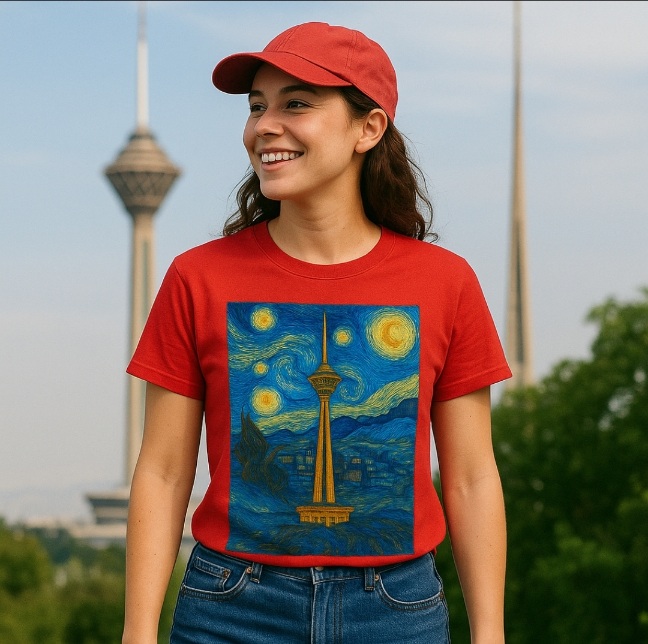 تیشرت طرح تهران